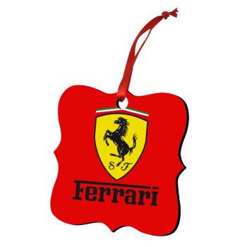 Ferrari S.p.A., Christmas ornament polygon wooden 7.5cm