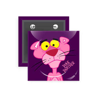 Pink Panther cartoon, Κονκάρδα παραμάνα τετράγωνη 5x5cm