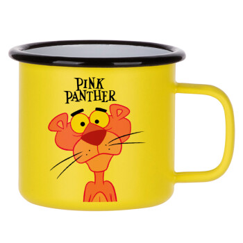 Pink Panther cartoon, Κούπα Μεταλλική εμαγιέ ΜΑΤ Κίτρινη 360ml