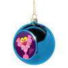 Blue Christmas tree ball ornament 8cm