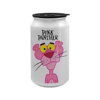Pink Panther cartoon, Κούπα ταξιδιού μεταλλική με καπάκι (tin-can) 500ml