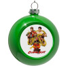 Green Christmas tree ornament bauble 8cm