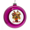 Purple Christmas tree ornament bauble 8cm