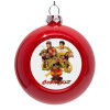 Red Christmas tree ornament bauble 8cm