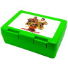 Children's cookie container GREEN 185x128x65mm (BPA free plastic)