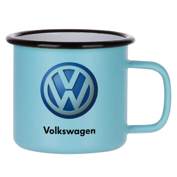 VW Volkswagen, Κούπα Μεταλλική εμαγιέ ΜΑΤ σιέλ 360ml