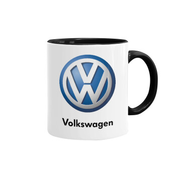 VW Volkswagen, Mug colored black, ceramic, 330ml
