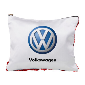 VW Volkswagen, Red sequin cosmetic bag