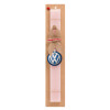 Easter Set, wooden keychain & scented flat Easter candle (30cm) (PINK)