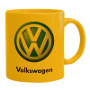 Ceramic coffee mug yellow, 330ml