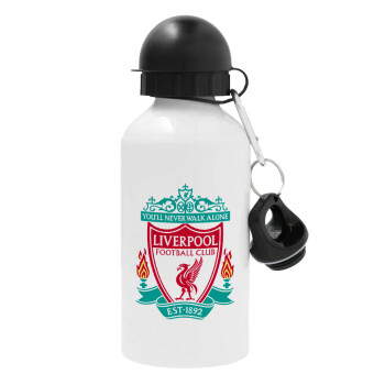 Liverpool, Metal water bottle, White, aluminum 500ml