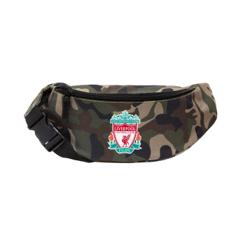 Liverpool, Unisex τσαντάκι μέσης (μπανάνα) χρώματος παραλλαγή Jungle με 2 τσέπες