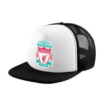 Liverpool, Καπέλο παιδικό Soft Trucker με Δίχτυ ΜΑΥΡΟ/ΛΕΥΚΟ (POLYESTER, ΠΑΙΔΙΚΟ, ONE SIZE)