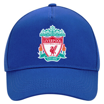 Liverpool, Ultimate Adult Hat BLUE, (100% COTTON DRILL, ADULT, UNISEX, ONE SIZE)