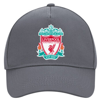 Liverpool, Ultimate Adult Hat Grey, (100% COTTON DRILL, ADULT, UNISEX, ONE SIZE)