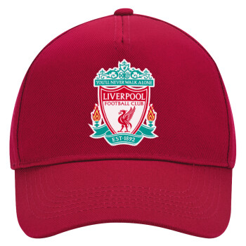 Liverpool, Adult Ultimate Hat RED, (100% COTTON DRILL, ADULT, UNISEX, ONE SIZE)