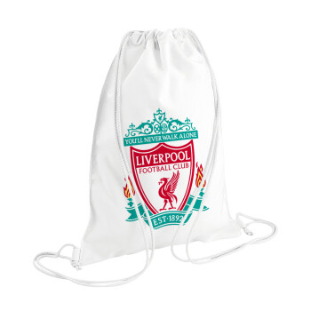 Liverpool, Backpack pouch GYMBAG white (28x40cm)