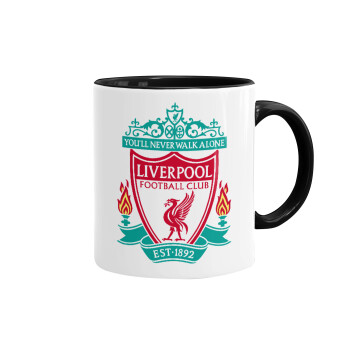 Liverpool, Mug colored black, ceramic, 330ml
