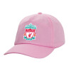 Casual children's baseball cap, 100% Cotton Twill, PINK (COTTON, CHILDREN'S, ONE SIZE)