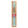 Easter Set, wooden keychain & aromatic flat Easter candle (30cm) (TURQUOISE)