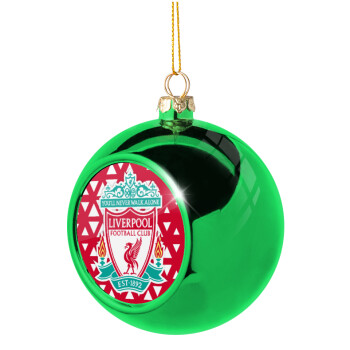 Liverpool, Green Christmas tree ornament ball 8cm