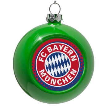 FC Bayern Munich, Green Christmas tree ornament bauble 8cm