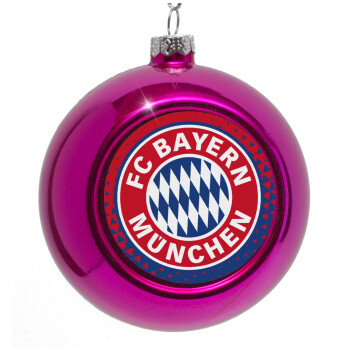 FC Bayern Munich, Purple Christmas tree ornament bauble 8cm