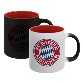 FC Bayern Munich, Κούπα Μαγική εσωτερικό κόκκινο, κεραμική, 330ml που αλλάζει χρώμα με το ζεστό ρόφημα (1 τεμάχιο)