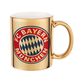FC Bayern Munich, Mug ceramic, gold mirror, 330ml