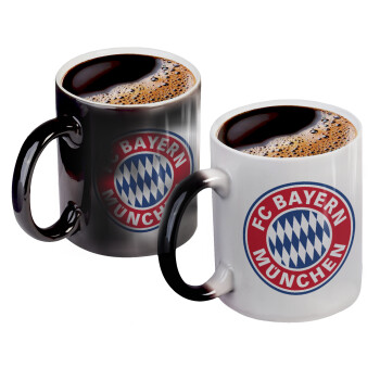FC Bayern Munich, Color changing magic Mug, ceramic, 330ml when adding hot liquid inside, the black colour desappears (1 pcs)