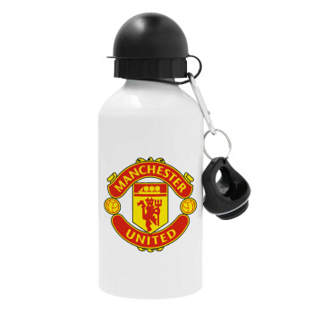 Manchester United F.C., Metal water bottle, White, aluminum 500ml