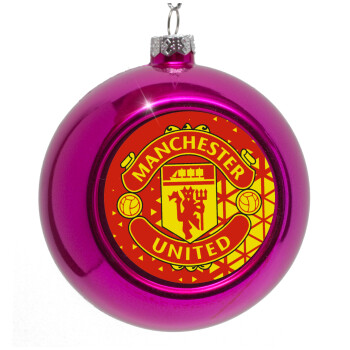 Manchester United F.C., Purple Christmas tree ornament bauble 8cm