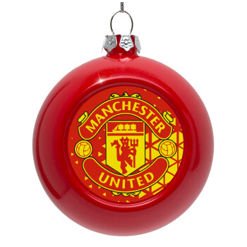 Manchester United F.C., Red Christmas tree ornament bauble 8cm