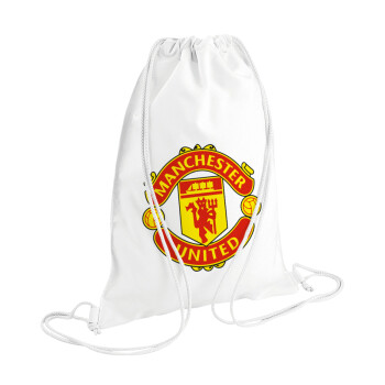 Manchester United F.C., Backpack pouch GYMBAG white (28x40cm)