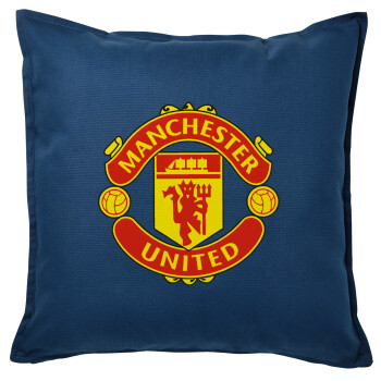 Manchester United F.C., Sofa cushion Blue 50x50cm includes filling