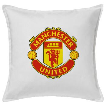 Manchester United F.C., Sofa cushion White 50x50cm includes filling