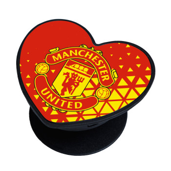 Manchester United F.C., Phone Holders Stand  καρδιά Μαύρο Βάση Στήριξης Κινητού στο Χέρι