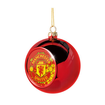Manchester United F.C., Χριστουγεννιάτικη μπάλα δένδρου Κόκκινη 8cm