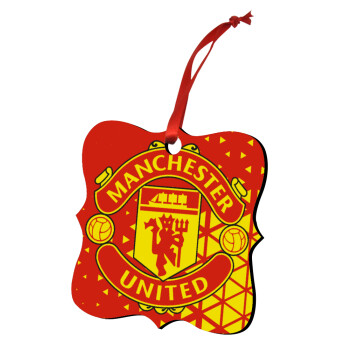 Manchester United F.C., Χριστουγεννιάτικο στολίδι polygon ξύλινο 7.5cm