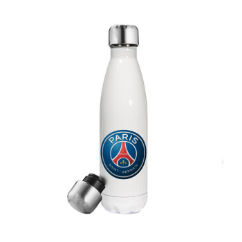 Paris Saint-Germain F.C., Metal mug thermos White (Stainless steel), double wall, 500ml