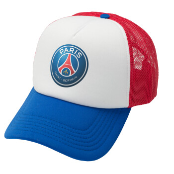 Paris Saint-Germain F.C., Καπέλο Ενηλίκων Soft Trucker με Δίχτυ Red/Blue/White (POLYESTER, ΕΝΗΛΙΚΩΝ, UNISEX, ONE SIZE)