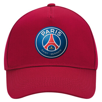 Paris Saint-Germain F.C., Adult Ultimate Hat RED, (100% COTTON DRILL, ADULT, UNISEX, ONE SIZE)