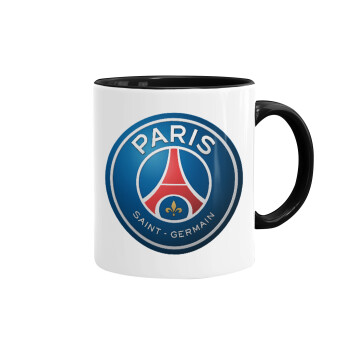 Paris Saint-Germain F.C., Mug colored black, ceramic, 330ml
