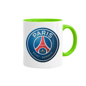 Paris Saint-Germain F.C., Mug colored light green, ceramic, 330ml
