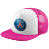 Adult Soft Trucker Hat with Pink/White Mesh (POLYESTER, ADULT, UNISEX, ONE SIZE)