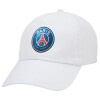 Adult Baseball Cap White 5-panel (POLYESTER, ADULT, UNISEX, ONE SIZE)