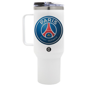 Paris Saint-Germain F.C., Mega Stainless steel Tumbler with lid, double wall 1,2L