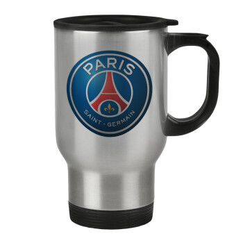 Paris Saint-Germain F.C., Stainless steel travel mug with lid, double wall 450ml