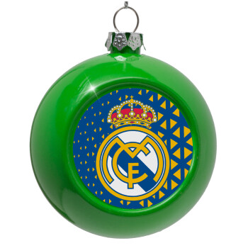 Real Madrid CF, Green Christmas tree ornament bauble 8cm