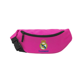 Real Madrid CF, Unisex waist bag (banana) in PINK color with 2 pockets